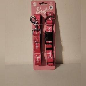 Barbie Pink Medium Size Dog Leash And Collar